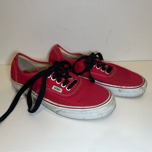Vans Red Canvas Sneakers